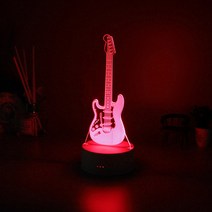 장바9니 7컬러 LED 무드등 수면등 50여종 디자인, 일렉기타-본품