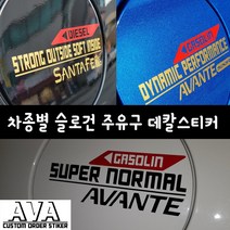 AVA 제네시스쿠페 슬로건 주유구 데칼스티커, 유광레드(LPG), 1개