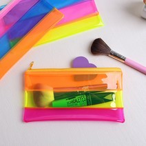레인보우 투명 파우치 화장품 여행 지퍼백 파우치