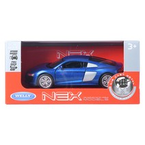 웰리 NEX 1-34 2016 아우디 R8 V10 미니카, 블루