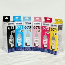 엡손 T673 L800 L810 L850 L805 정품, 정품 6색 세트, 1개
