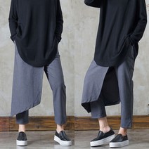 모던 오피스 랩 배기바지 40대미시옷 똥싼바지