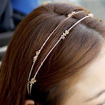 로라하 두줄 레이어드 큐빅 성인 아동 유아 여성 얇은 머리띠 헤어밴드 연애소설