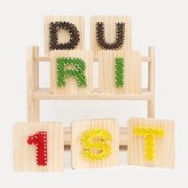 인트리협동조합 DIY 목공체험 목공수업 만들기재료 - 스트링아트세트(알파벳), Q