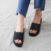 포브 발편한 이중쿠션 사무실 통굽 슬리퍼 일루미중굽