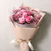 로맨틱노벰버 비누&목화 졸업식꽃다발, 비누꽃 핑크