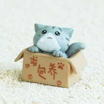 벅스앤미 마리모 테라리움 꾸미기 일본반려식물기르기, 고양이 피규어, 1개