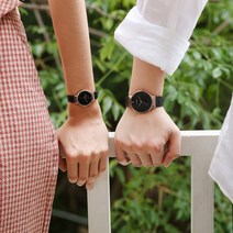 클래식 남녀 커플 메탈시계