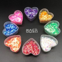 펀스토리 슬라임재료 슬라임토핑 슬라임만들기 슬라임 유리 페이퍼 글리터(15~20g), 핑크