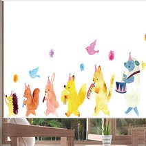 엠블라인드 실사롤스크린 키즈 동물행진