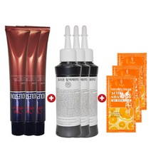 웰라 뉴 콜레스톤 염색약 80g 3개 + 산화제 80ml 산성샴푸파우치, 99/74-오렌지브라운