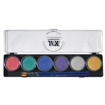 J/X professional 아쿠아 펄컬러 6색 팔레트 분장용품, 1개