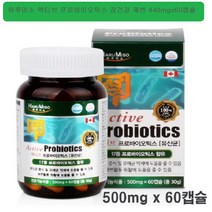 하루미소 액티브 프로바이오틱스 장건강 쾌변 캐나다직수입 락토바실러스, 440mg, 60캡슐