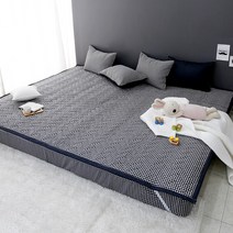굿몽 고정밴딩 패밀리 침대 패드 (맞춤가능), 모던체크