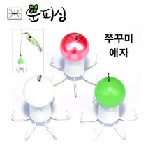운피싱 쭈꾸미 애자 3색 루어 낚시, 애자 야광 x 6개입, 40g