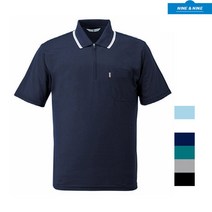 나인앤나인 시원한 쿨론 지퍼 카라 반팔 티셔츠