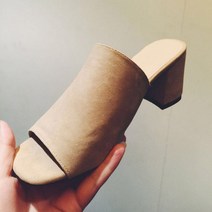 베니바니 스웨이드슬리퍼 미들 하이 힐 데일리슈즈 구두 여자 여성 신발