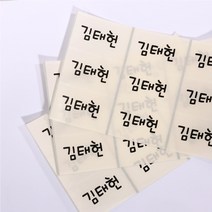 보물들맘 방수 네임스티커 플레인 특대형, 08.투명(이름만)27조각, 1세트