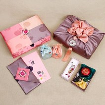 윤씨방 목단화 현금 애교 예단함 풀세트 5종, 예단보_담자x예단용_정보포함인쇄