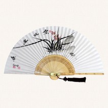 전주부채공방 [사군자 합죽선] 난 설송선생작, 1개