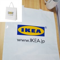 이케아재팬 장바구니 쇼핑백 화이트 38cm * 42cm 실내화 신발 가방, 1매