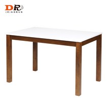 도리퍼니처 캐빈 하이그로시 4인 테이블 / 고무나무 원목 식탁 업소 식당 가게 4인용, 우드