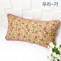 우리가 순면100% 쁘니삥 푹신한 수제 유아 편백 메밀 목베개 베개커버2040(커버만)