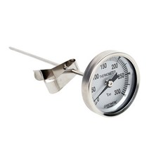 아쿠바 바이메탈 온도계 CS-300LC 0~300도 300mm (클립형) 기름온도 급식실 치킨집 포장마차 온도계, 1개