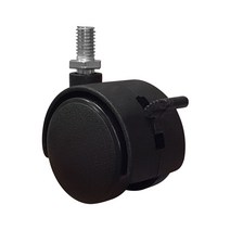 아이비스토어 PVC 볼트 캐스터 40mm 회전브레이크(10mm) 가구 이동 바퀴, 1개