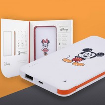 [디즈니정품] 디즈니 고속충전 보조 배터리 10000mAh, 미니스케치