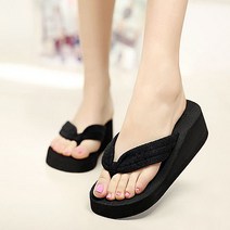 ppp 비치쪼리통굽슬리퍼 샌들 여름 리본 통굽 수영장