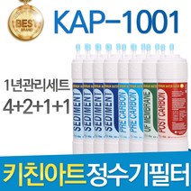 키친아트 키친아트플러스 KAP-1001 고품질 정수기필터 호환 1년, 선택01_8인치 한방향 1년관리세트(4+2+1+1)