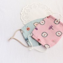 (천마마) 면20수 사자얼굴(퀼트 앞치마 이불 소품 가방), 핑크