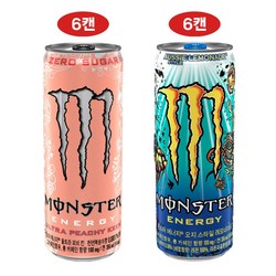 몬스터 에너지 2종 혼합 피치 킨/오지 스타일 레모네이드, 355ml