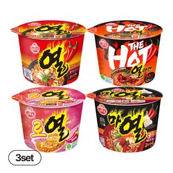 오뚜기 열라면 4종 각 3개씩 (열라면/마열라면/더핫열라면/로열라면)