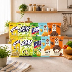 농심 빵부장 초코빵 55g+소금빵55g+메론킥 60g+바나나킥 75g+양파링 80g각 2개 (총10개)