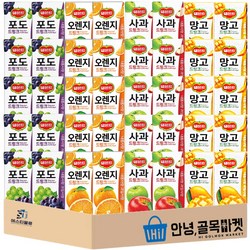 델몬트 드링크 4종 오렌지 10개 포도 10개 사과 10개 망고 10개 , 총40개