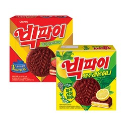크라운 빅파이 딸기 324g+빅파이 제주레몬허니 324g, 1세트, 648g