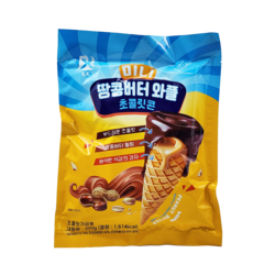 미니 땅콩버터 와플 초콜릿콘, 2개, 300g