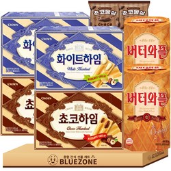 달달한 과자세트 초코하임142g 2개 화이트하임142g 2개 버터와플130g 2개 몽실22g 2개, 1박스, 혼합