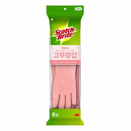 스카치브라이트 베이직 고무장갑 5p로 집안일을 더 쉽게!
