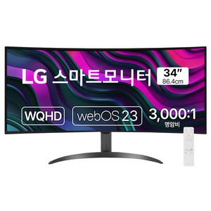 LG전자 WQHD 스마트 커브드 모니터, 86.4cm, 34SR60QC