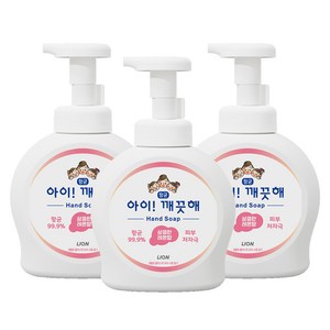 아이깨끗해 핸드워시 용기형 상큼한레몬향, 490ml, 3개