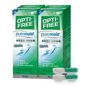 옵티프리 퓨어모이스트 렌즈세정액 + 렌즈케이스, 300ml, 2개