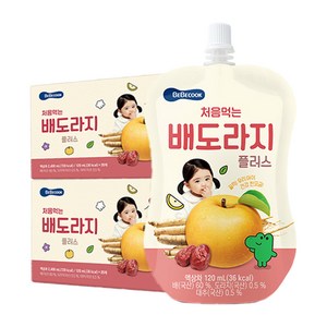 베베쿡 처음먹는 배도라지 플러스 주스 20p, 2400ml, 2개