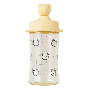 아키움 유아용 곰돌이 PPSU 빨대컵 260ml, 망고, 1개