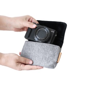 소니 RX100 / 캐논 G7 xmark 2 / 3 / 리코 GR2 / 3 포켓 카메라 파우치, 그레이, 1개