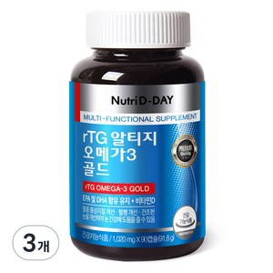 뉴트리디데이 rTG 알티지 오메가3 골드, 90정, 3개