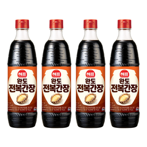 해표 완도 전복 간장, 4개, 840ml