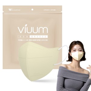 viuum 에코 브리즈 새부리형 마스크 대형 KF94, 25개입, 1개, 베이지
